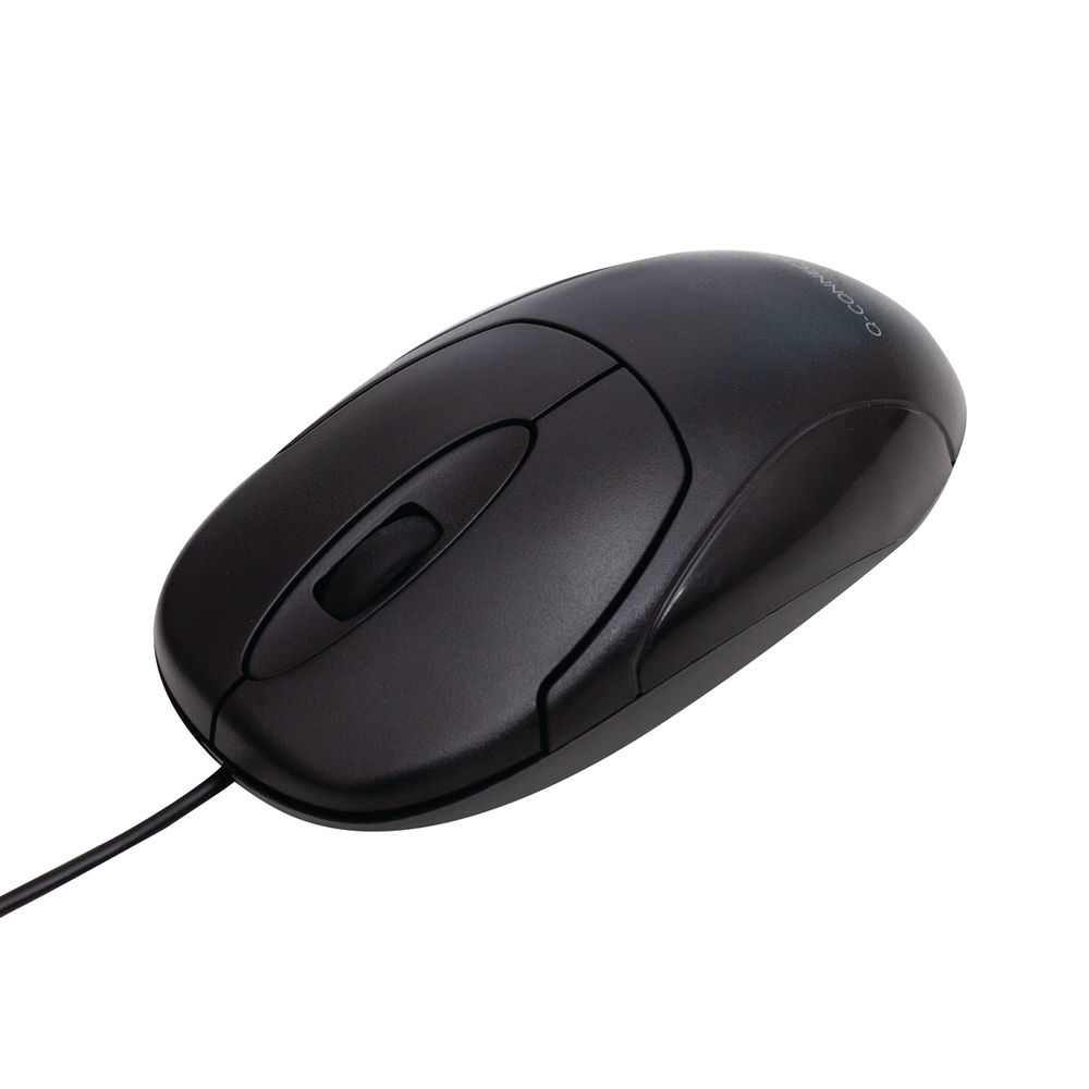 Q-Connect Black Scroll Wheel Mouse