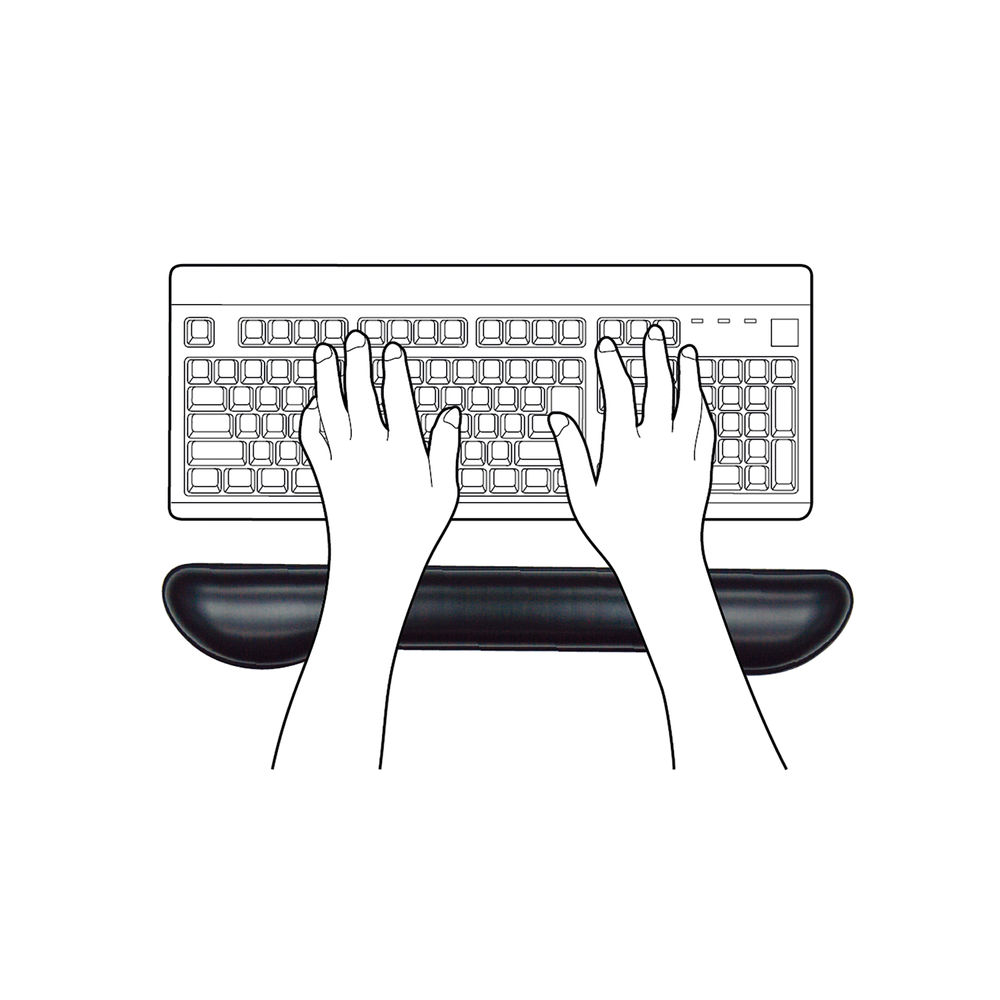 Contour Ergonomics Soft Skin Gel Keyboard Wrist Rest 460mm Black