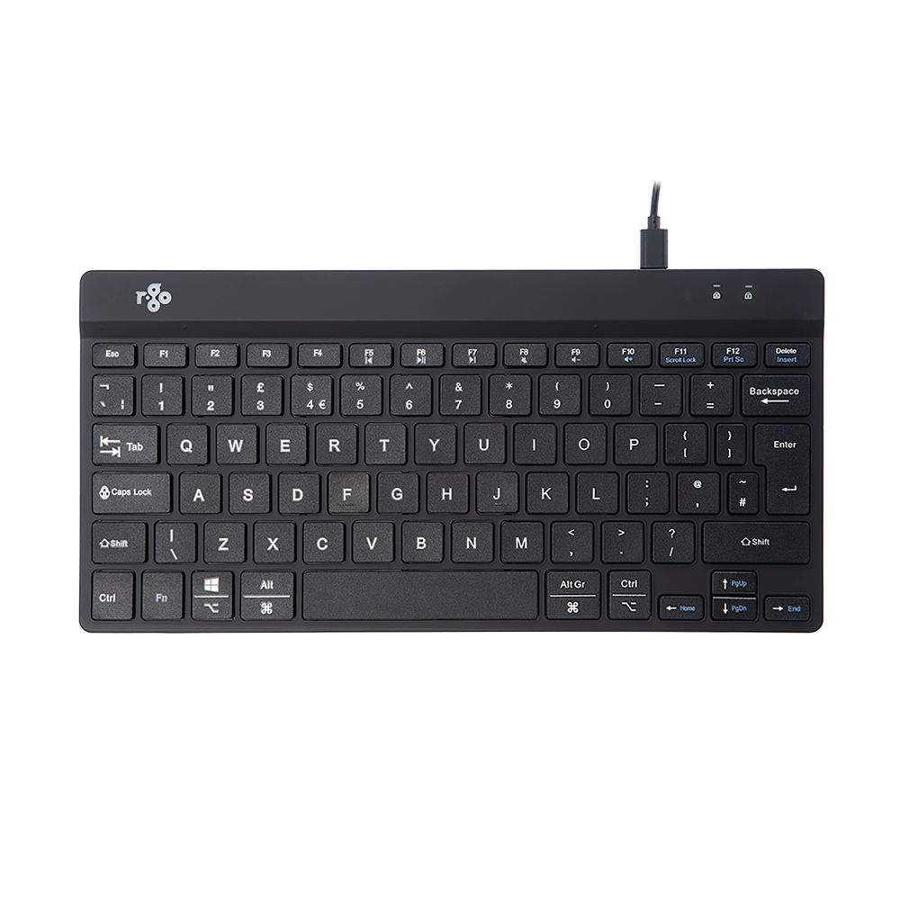 R-Go Compact Break Wired Keyboard UK Qwerty Black RGOCOUKWDBL