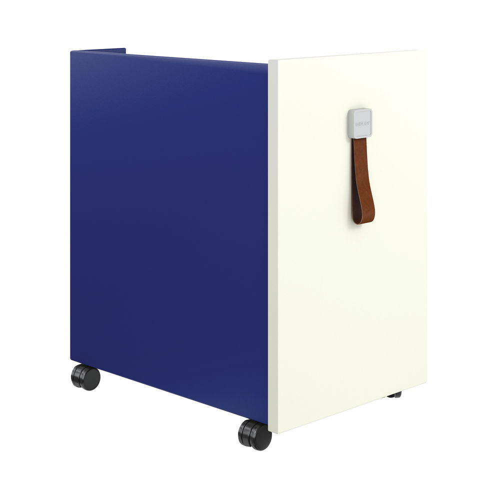 Bisley Shadow White/Blue Mobile Under Desk Storage 300x490x490mm
