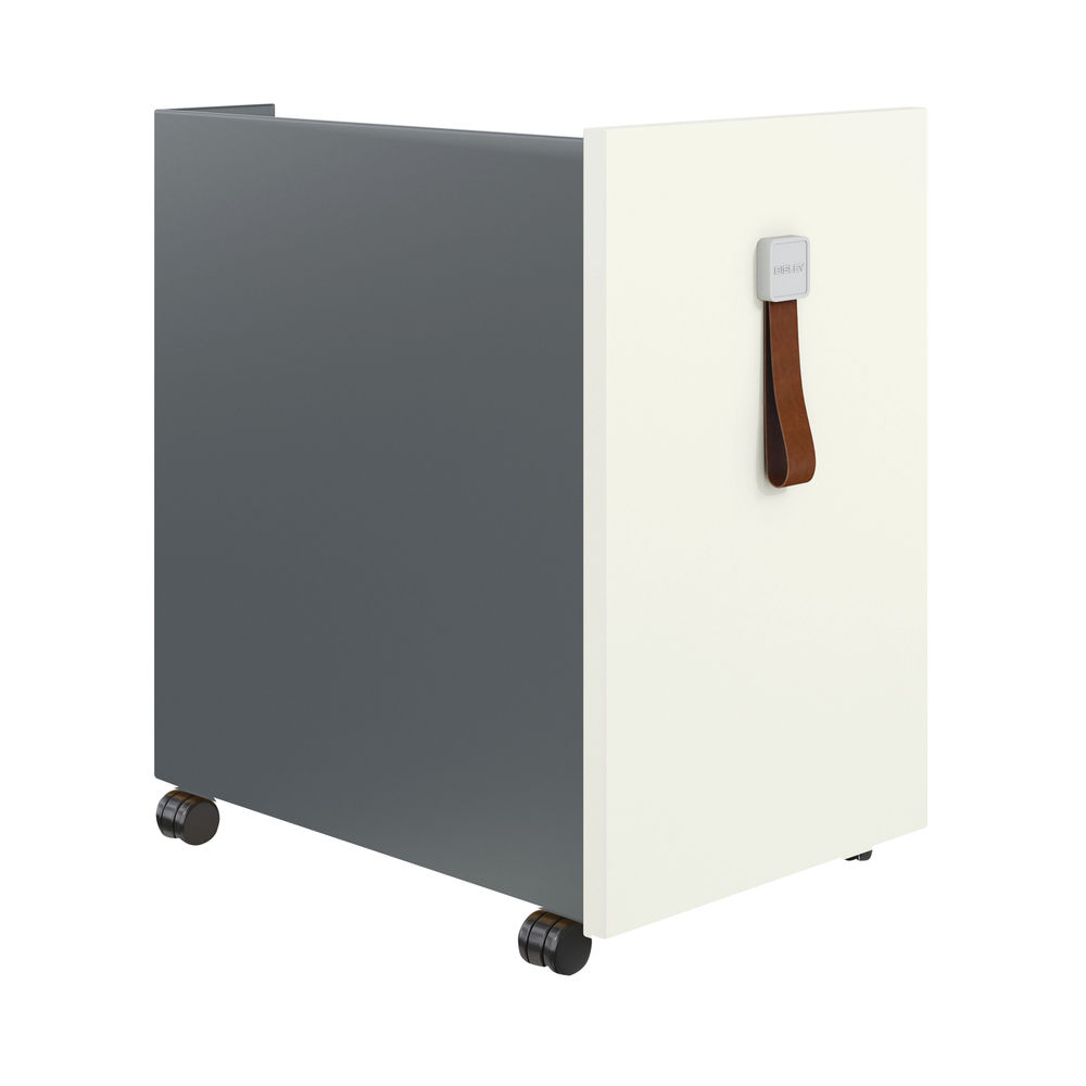 Bisley Shadow White/Grey Mobile Under Desk Storage 300x490x490mm