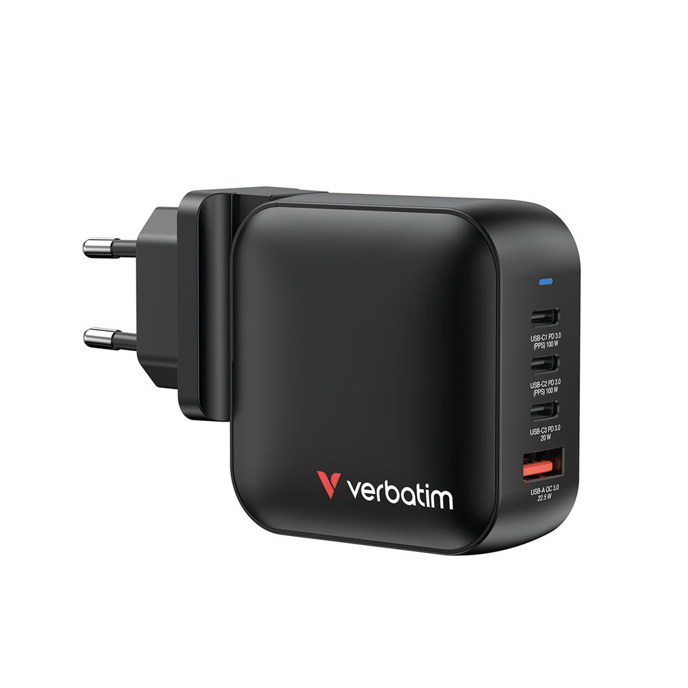 Verbatim Mini GaN Wall Charger 100W 4 Port 32231