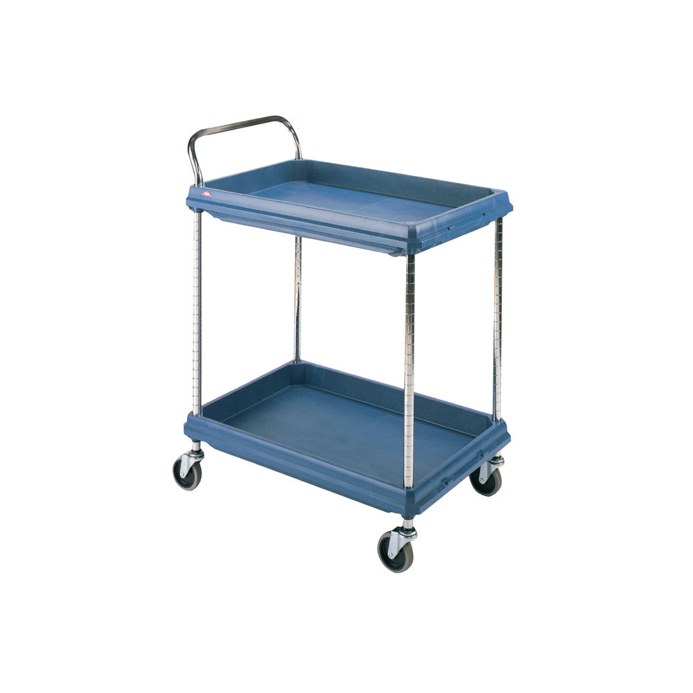 2 Tier Blue H1041xW832xD546mm Deep Ledge Trolley 322442