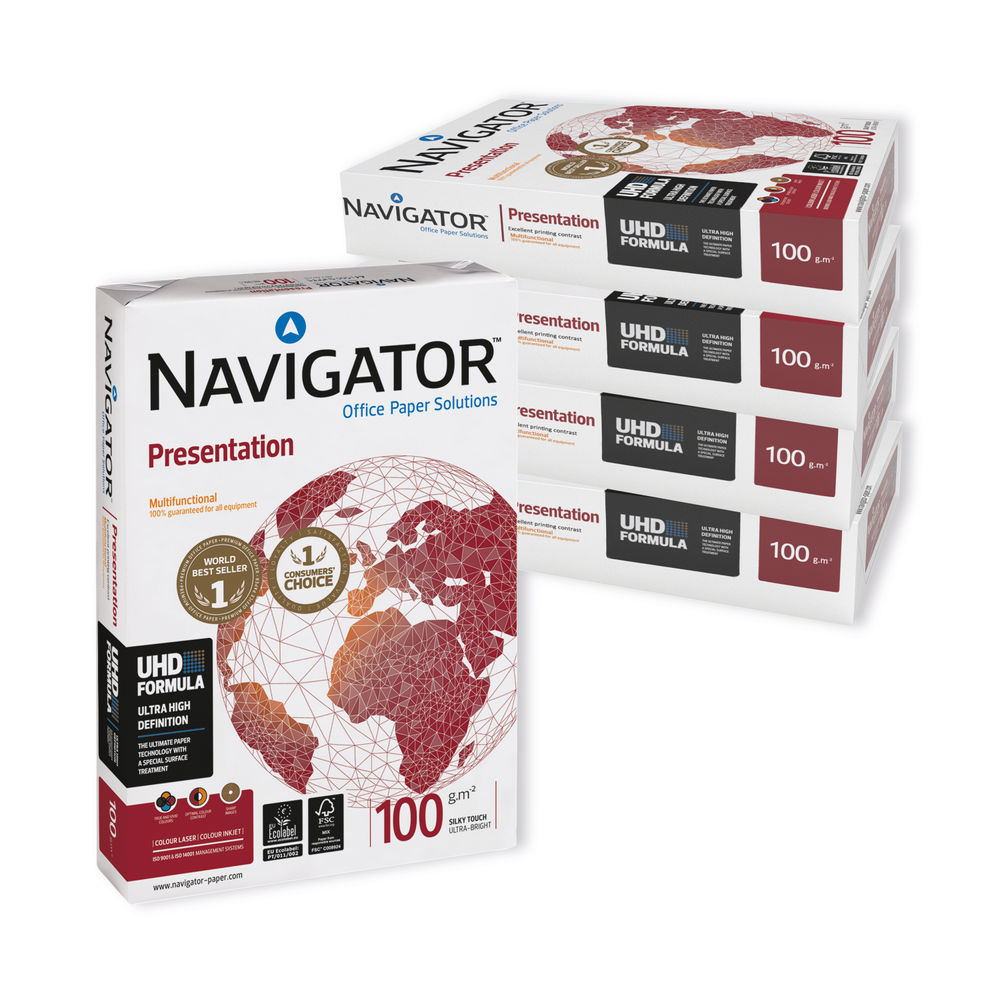 Navigator A4 Presentation Paper 100gsm White (Pack of 2500)