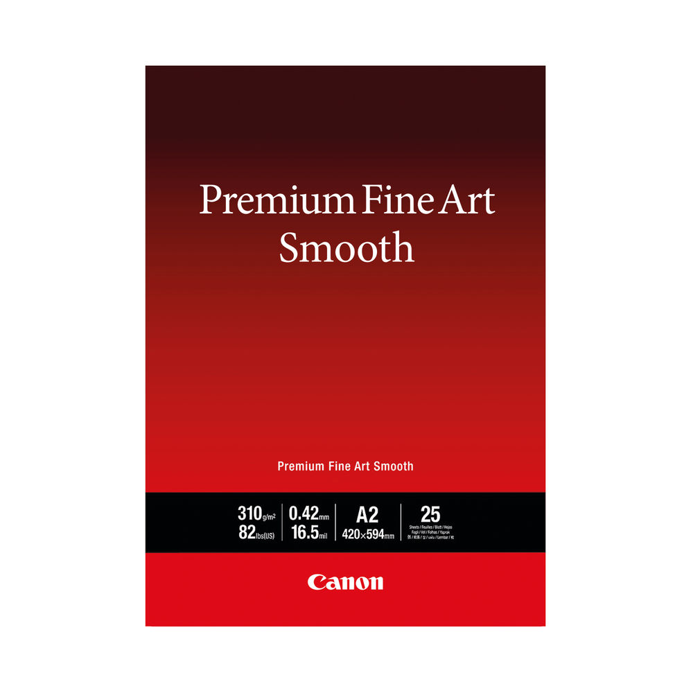 Canon Premium Fine Art Paper FA-SM2 Smooth A2 (Pack of 25) 1711C006