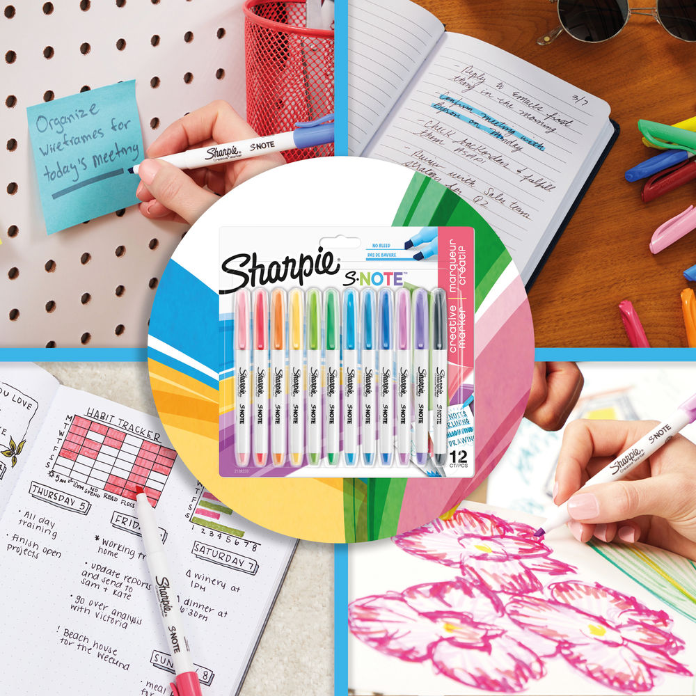 Sharpie S-Note Assorted Creative Markers (Pack of 12)