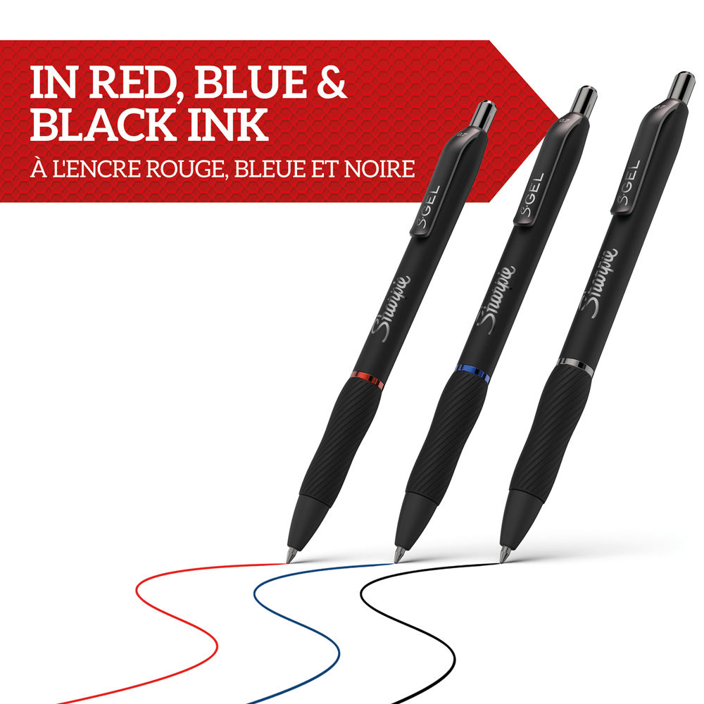 Sharpie S-Gel Black Medium Gel Pens (Pack of 12)