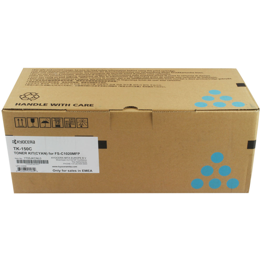 Kyocera Cyan TK-150C Toner Cartridge (6,000 Page Capacity)