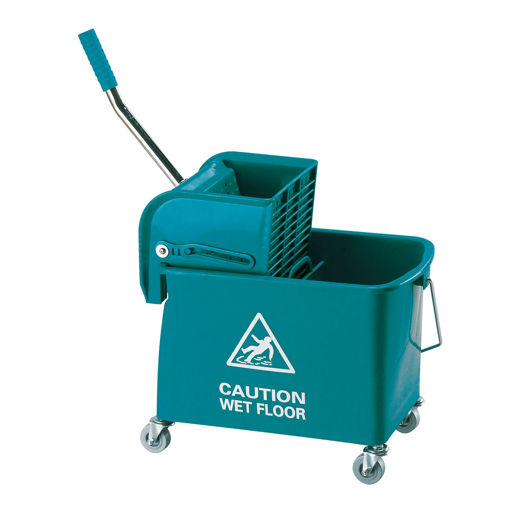 Mobile Mop Bucket and Wringer 20 Litre Green 101248 GRN