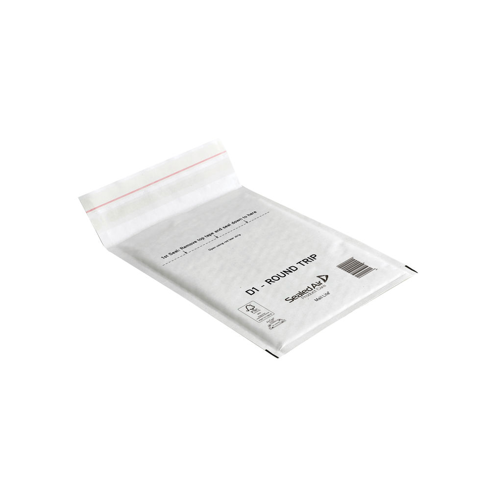 Mail Lite Round Trip Padded Mailer D1 180x260mm White (Pack of 100) 100935833