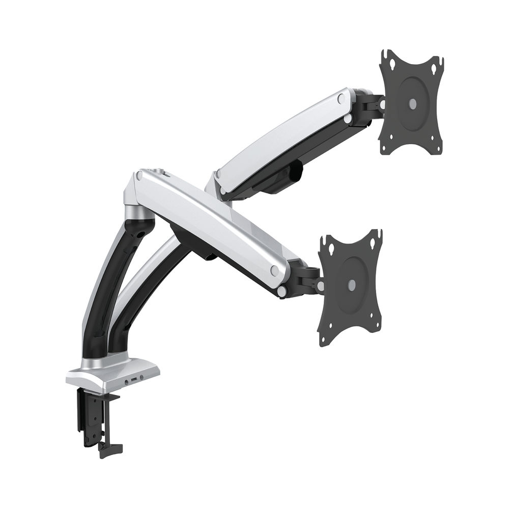 Contour Ergonomics Double Monitor Arm Black/Silver CE04632