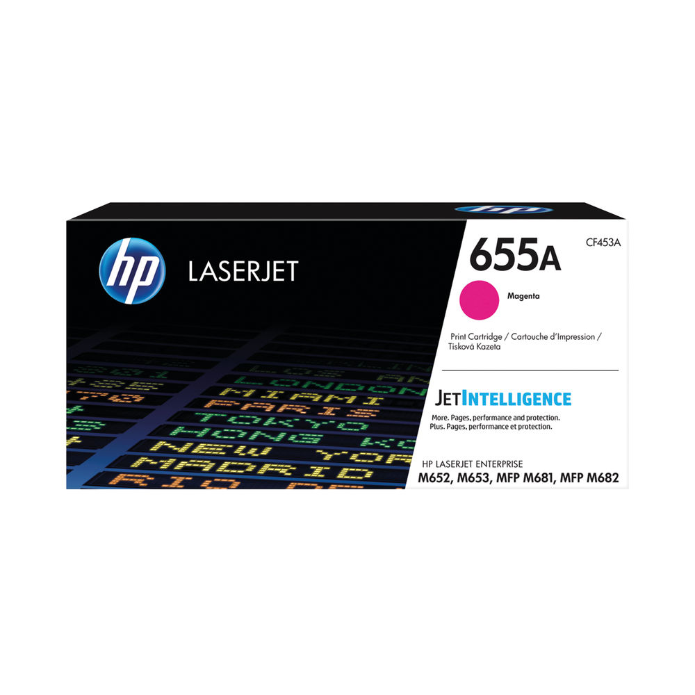 HP 655A Magenta Original LaserJet Toner Cartridge CF453A