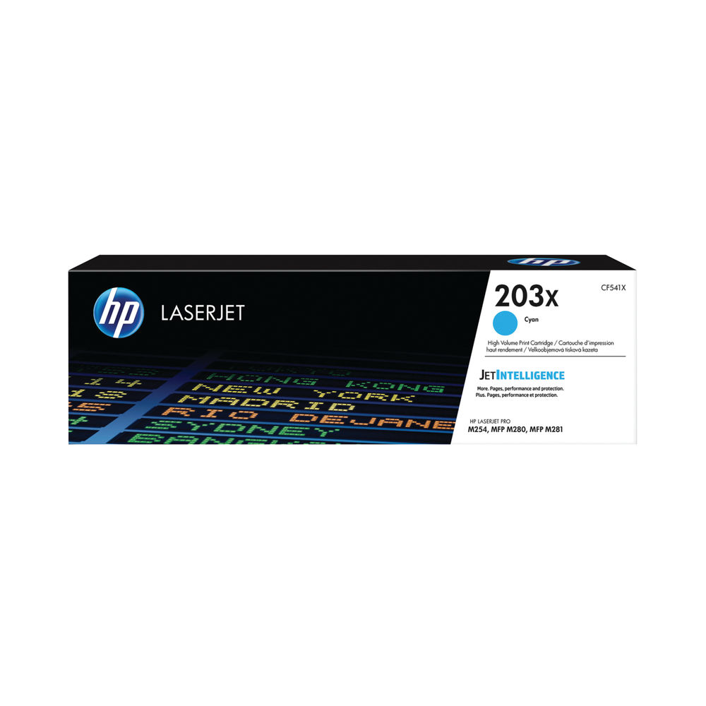 HP 203X Cyan LaserJet Toner Cartridge CF541X