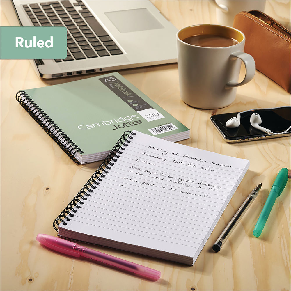 Cambridge A5 Ruled Wirebound Notebook (Pack of 3)