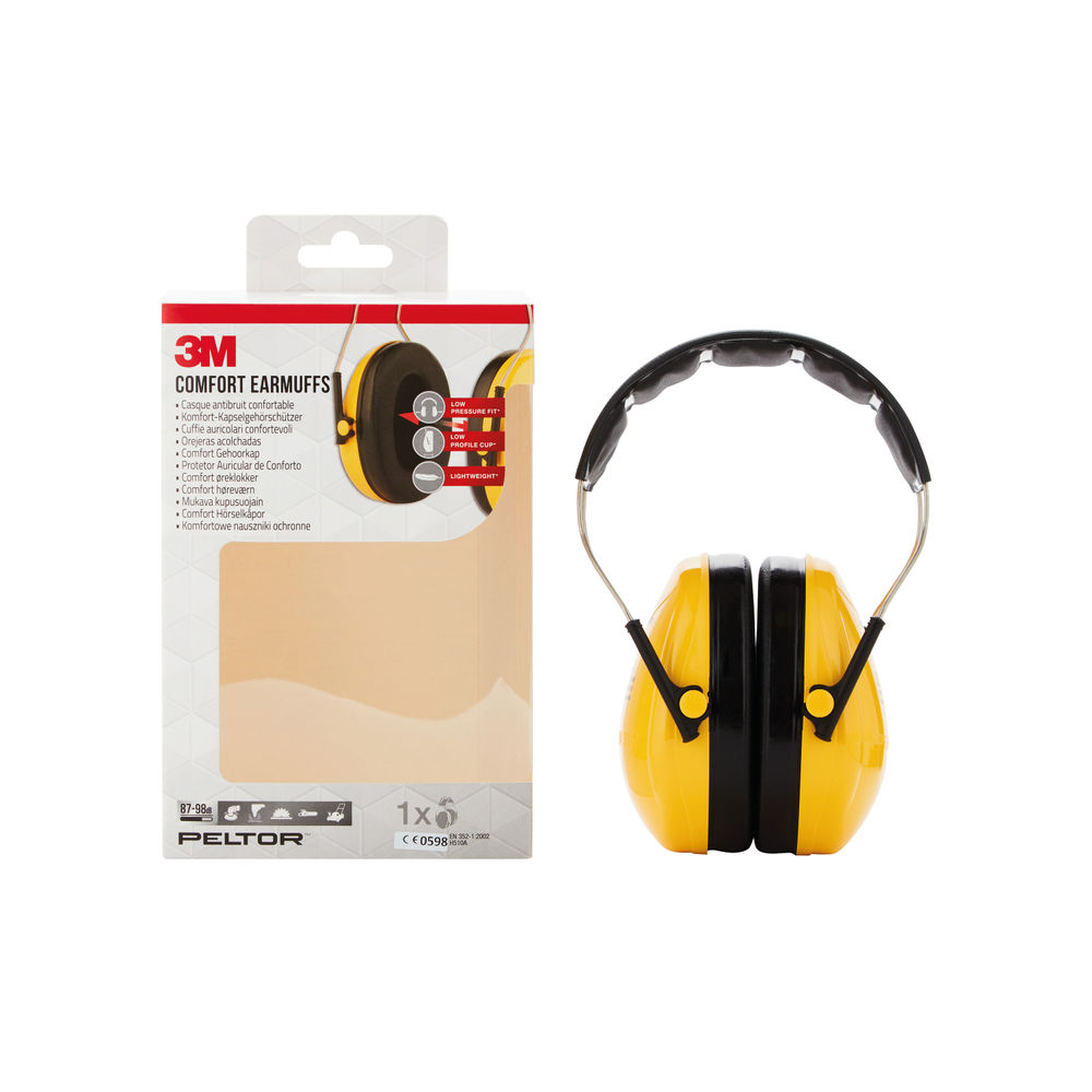 3M Peltor Optime Comfort Headband Ear Defenders Yellow/Black