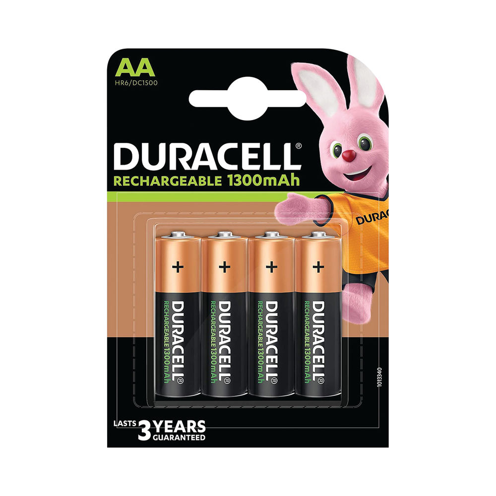 Duracell Rechargeable Aa Nimh 1300mah Batteries Pack Of 4 81367177