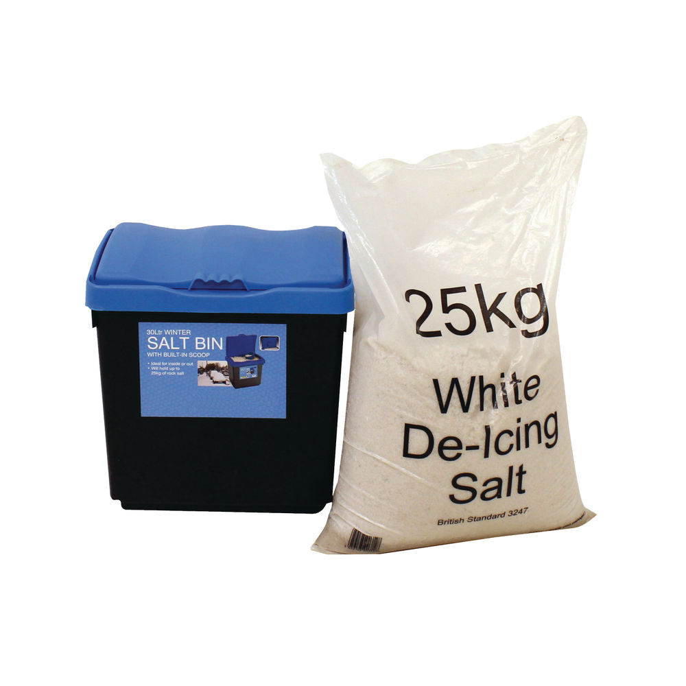 30 Litre Grit Bin and 25kg Salt Kit 389113