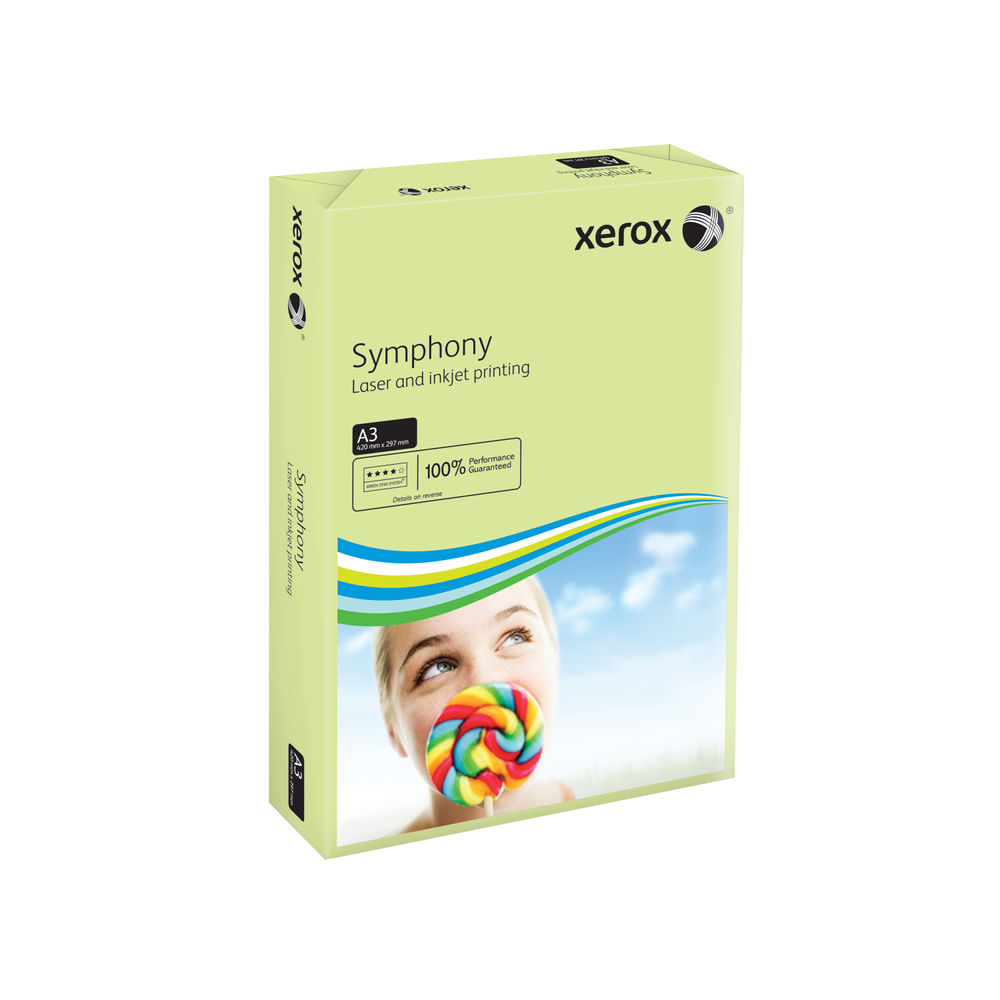 Xerox Symphony A3 Pastel Green 80gsm Paper (Pack of 500)