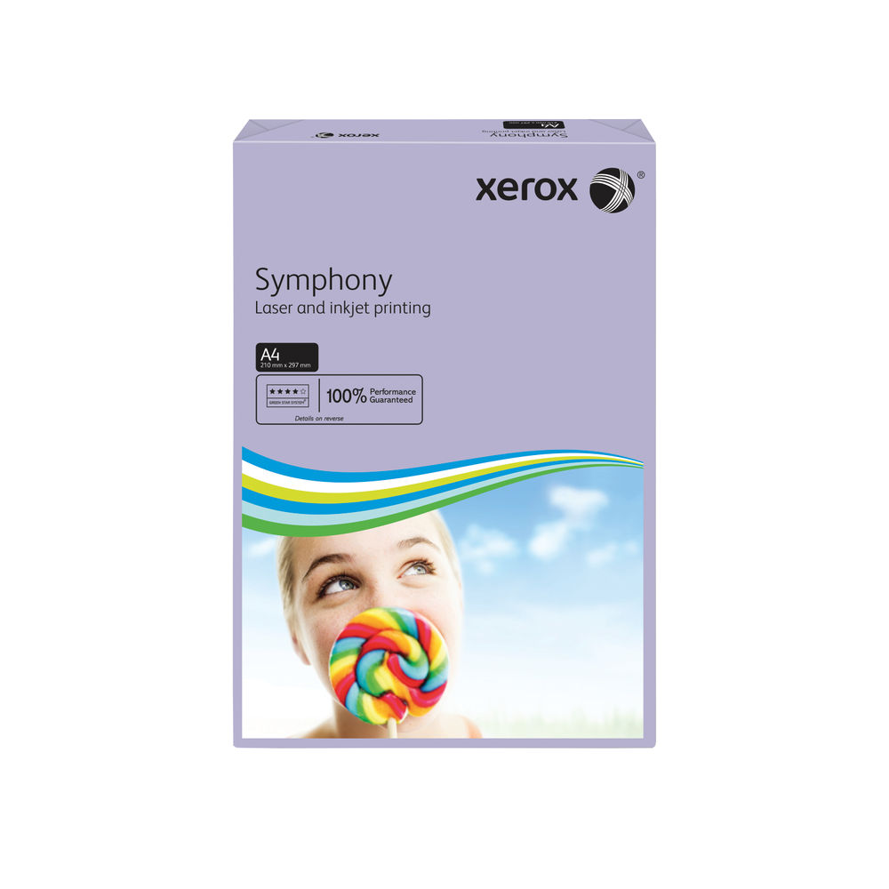 Xerox Symphony Medium Tints Lilac Ream A4 Paper 80gsm 003R93969 (Pack of 500) 003R93969