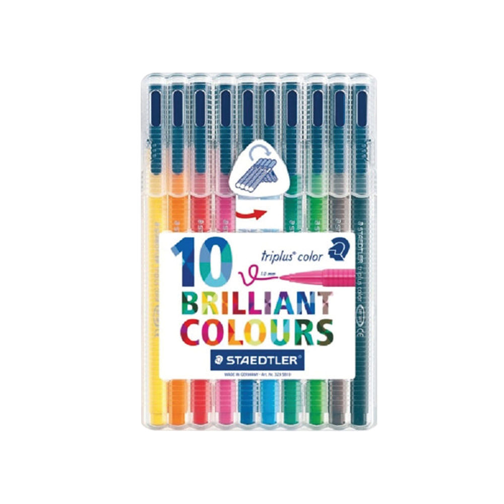 Staedtler Triplus Color Fibre Tip Pen Assorted (Pack of 10) 323SB10