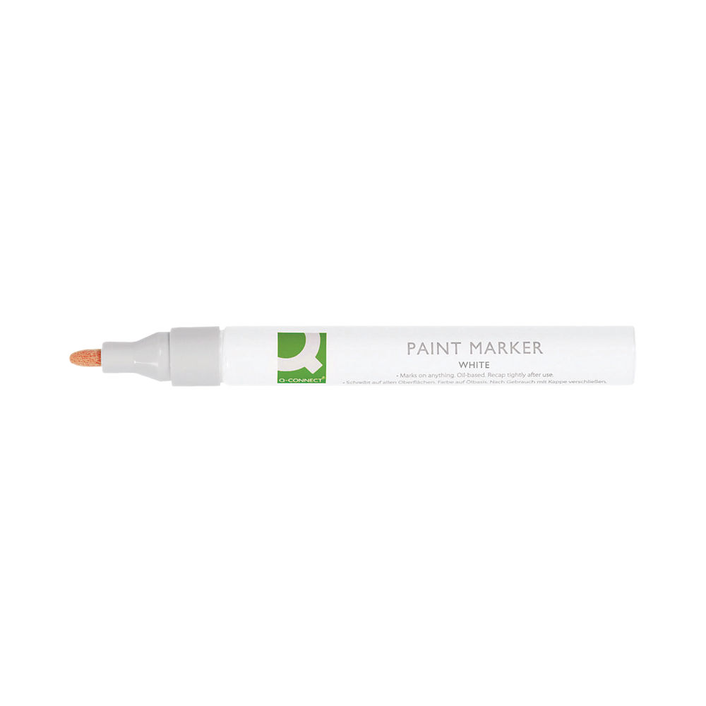Q-Connect Paint Marker Pen Medium White (Pack of 10) KF14452