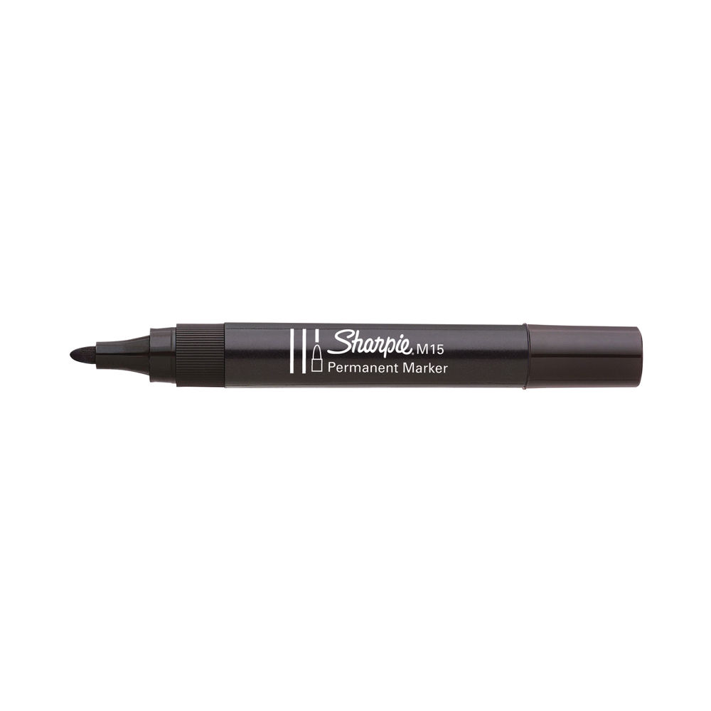 Sharpie M15 Black Bullet Tip Permanent Markers, Pack of 12 | S0192582
