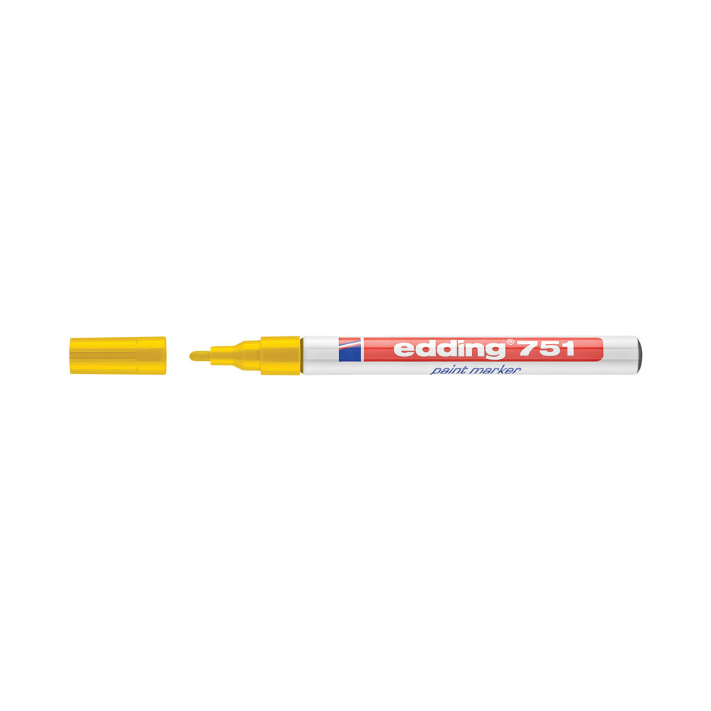 Edding 751 Bullet Tip Paint Marker Fine Yellow (Pack of 10) 751-005