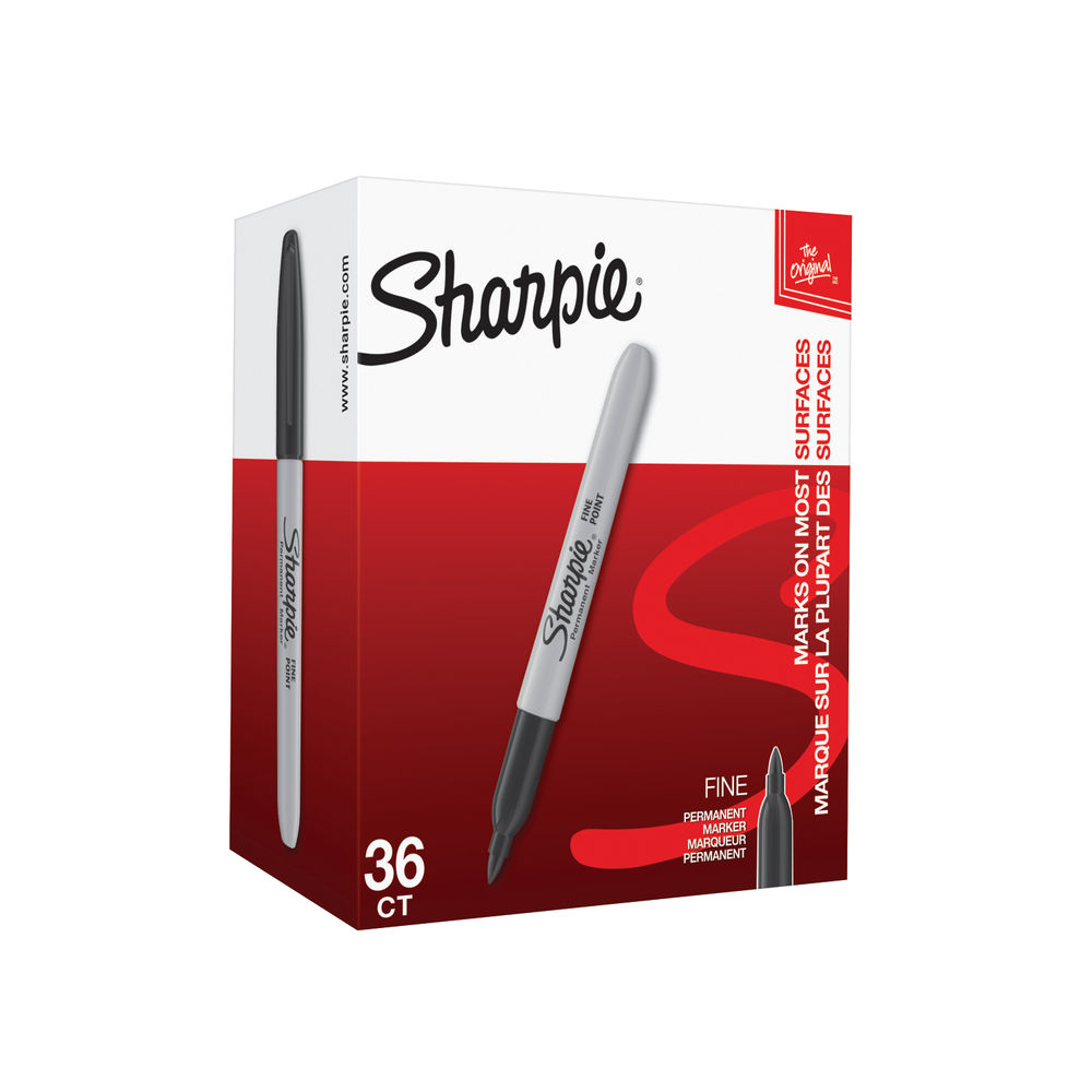 Sharpie Permanent Marker Fine Black (Pack of 36) 2025040