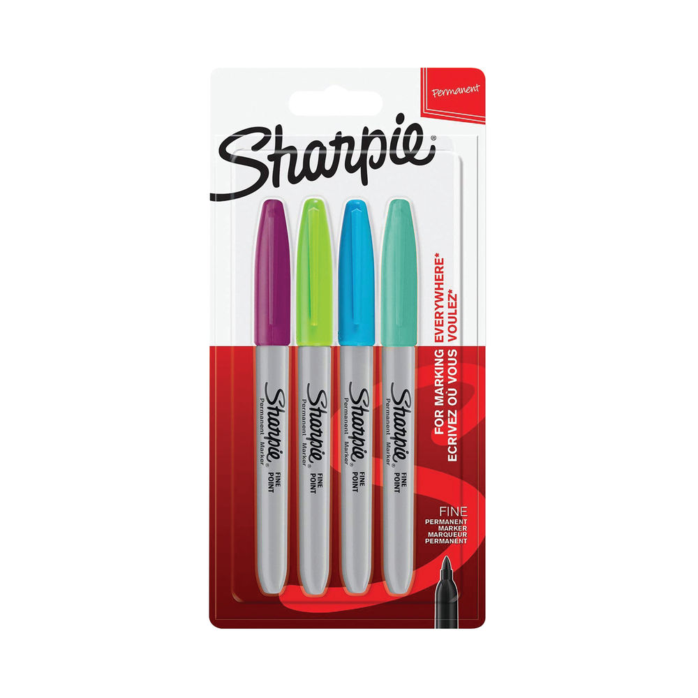 Sharpie 08 Permanent Marker Fine Tip 12x4 Blister Assorted (Pack of 48) 1985859