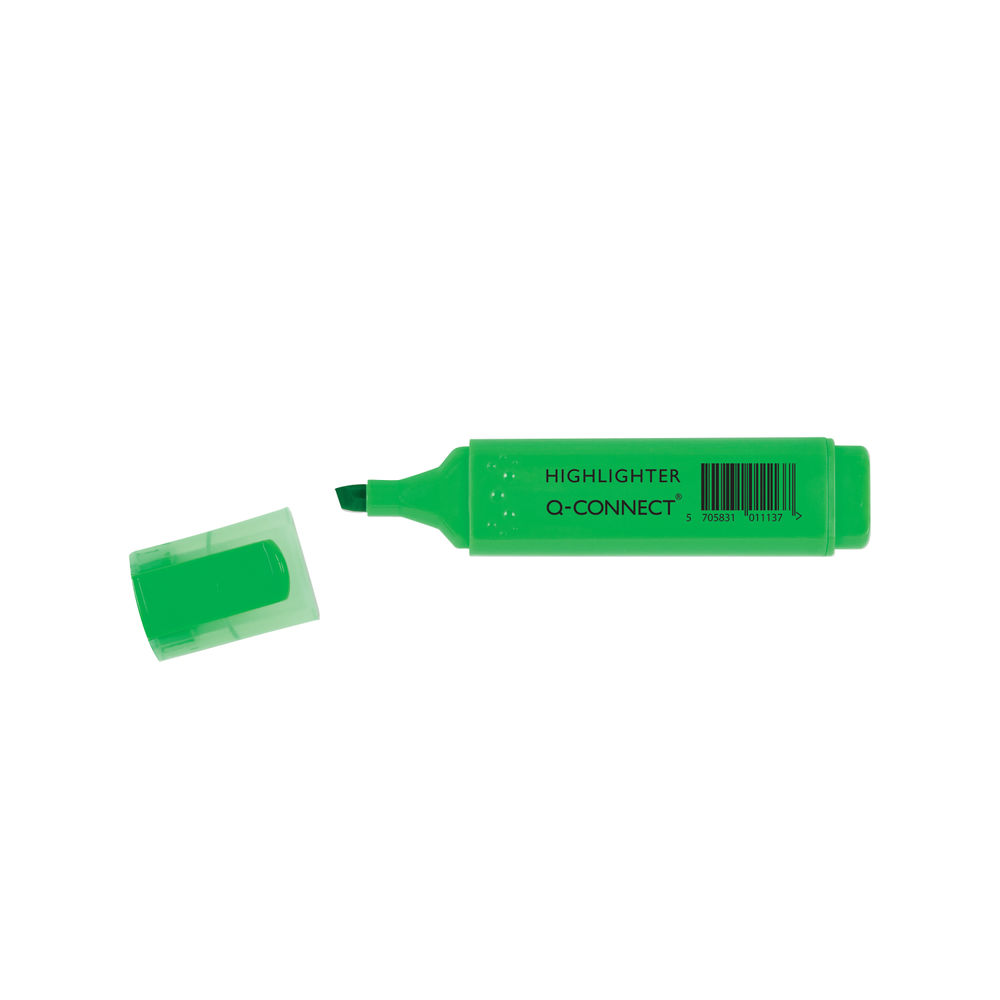 Q-Connect Green Highlighter Pen (Pack of 10) KF01113