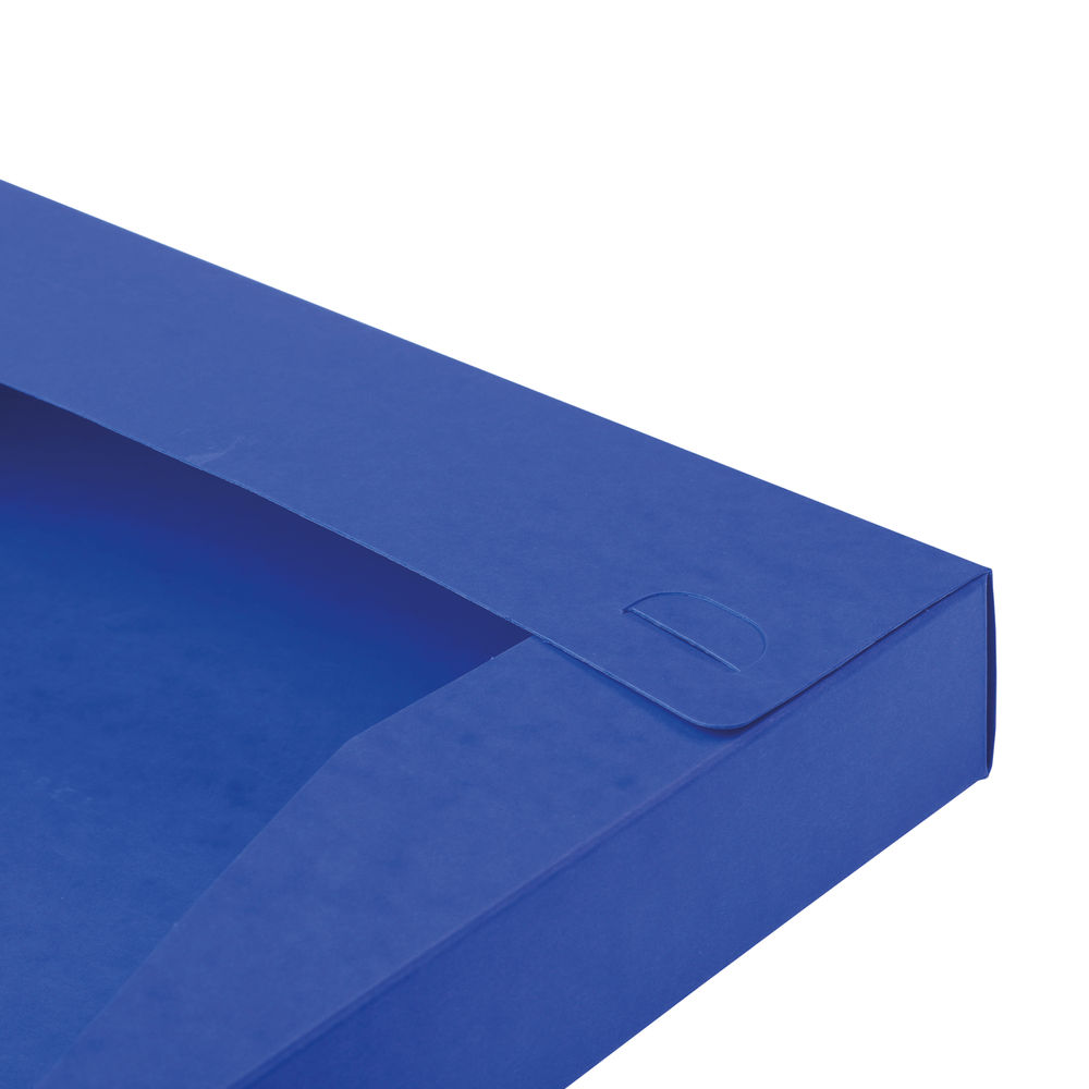 Exacompta Box File Pressboard 25mm 400g A4 Blue (Pack of 25)