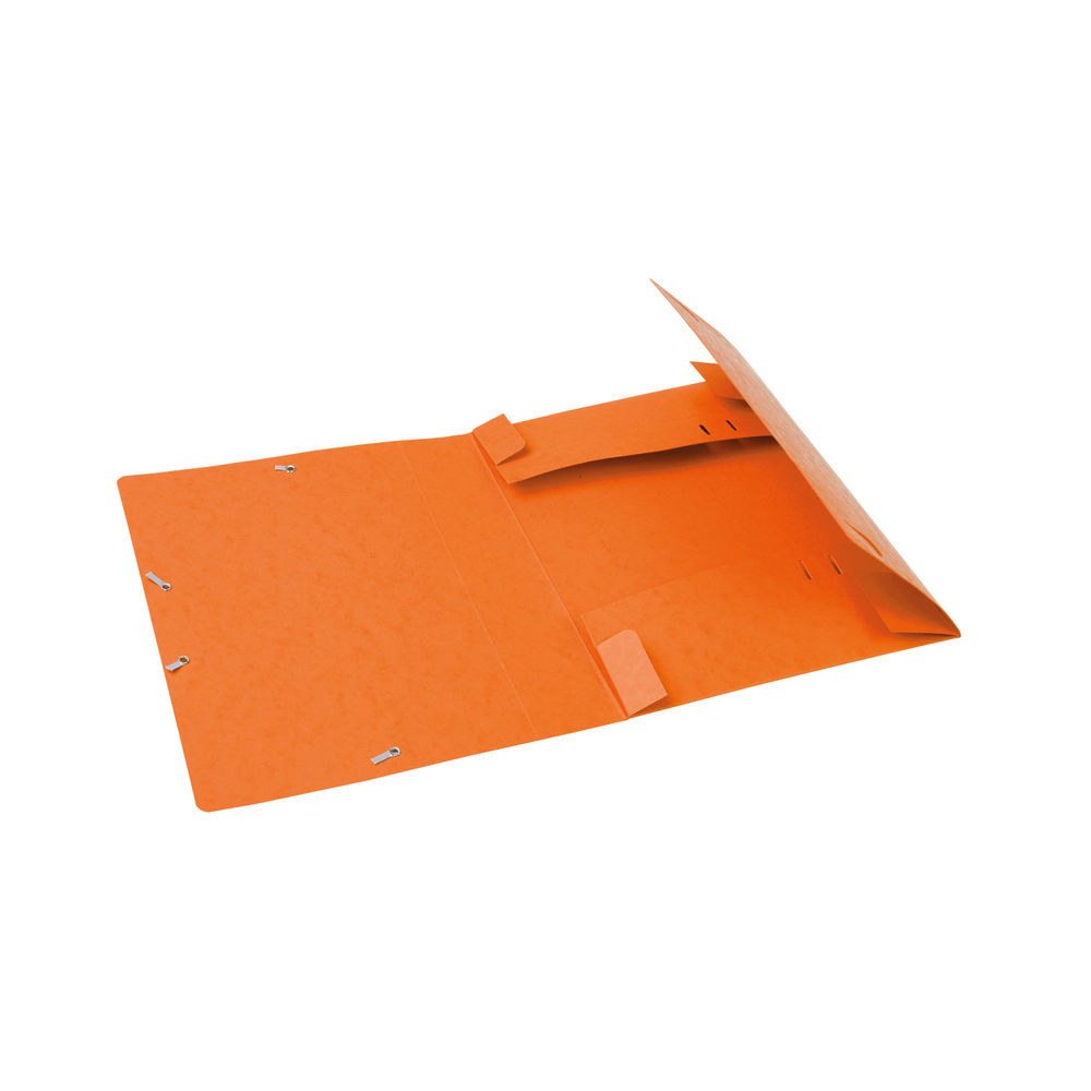 Exacompta Box File Pressboard 60mm 600g A4 Orange (Pack of 10)