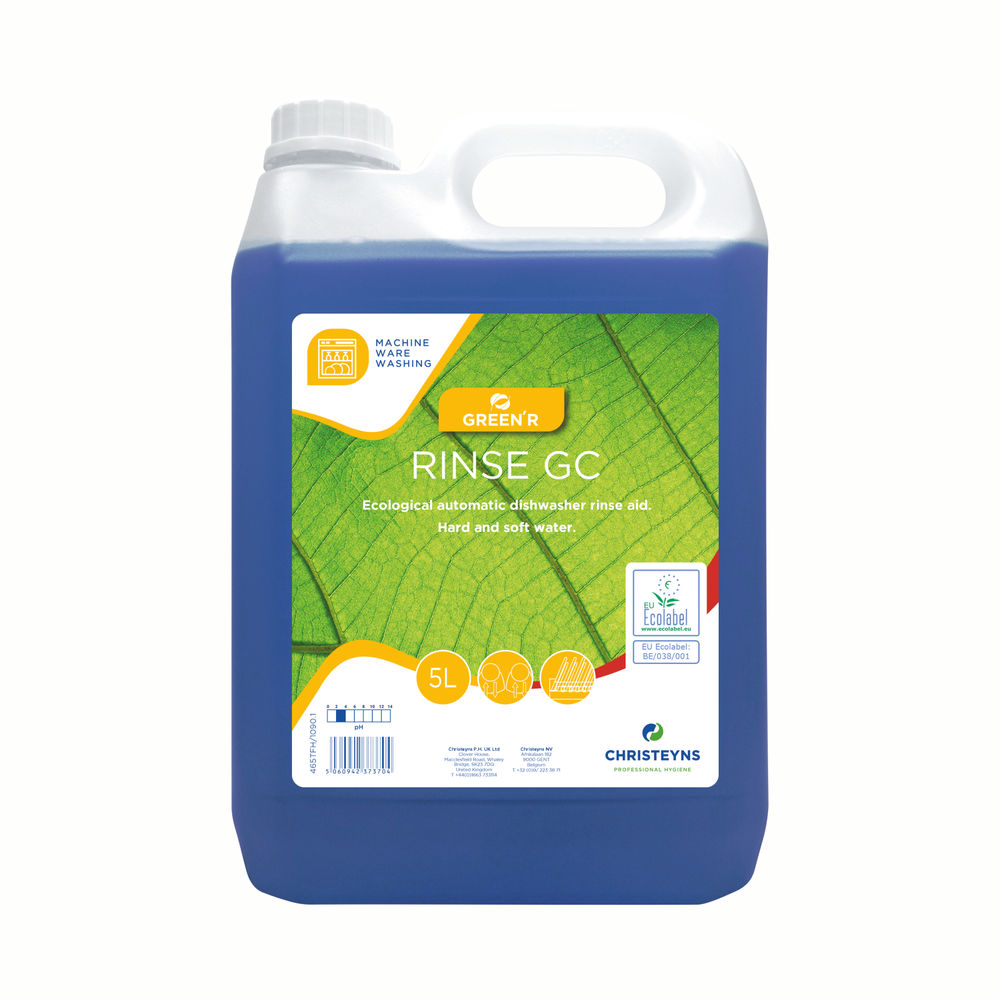Christeyns Green'r Rinse GC Ecological Automatic Dishwasher Rinse Aid 5 Litre 465
