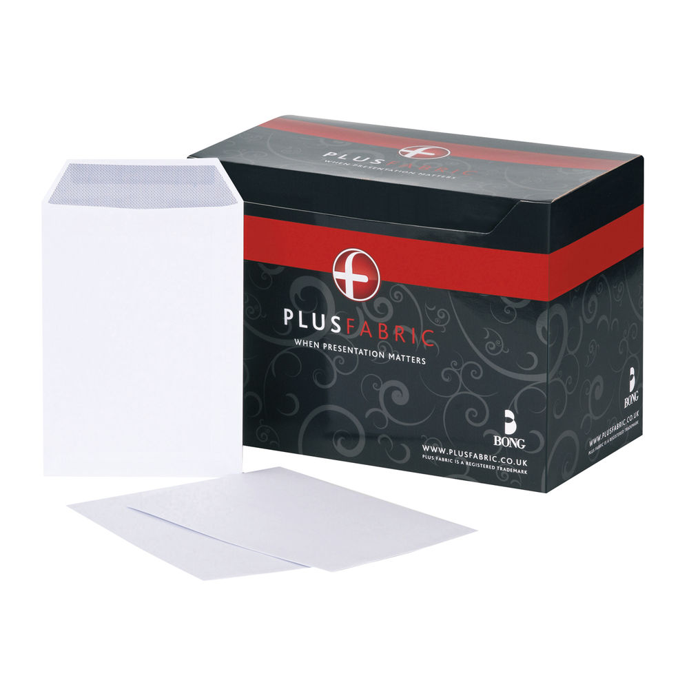 Plus Fabric White Self Seal C5 Pocket Envelopes 110gsm (Pack of 500) - D26170