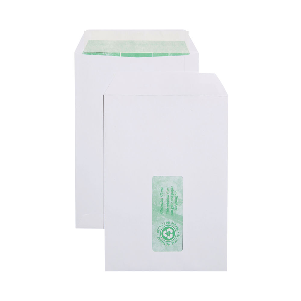 Basildon Bond White C5 Pocket Window Envelopes 120gsm, Pack of 500 - J80119