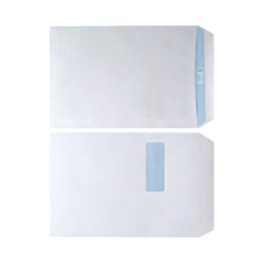 Envelope C4 Window 90gsm White Self Seal (Pack of 250) WX3501