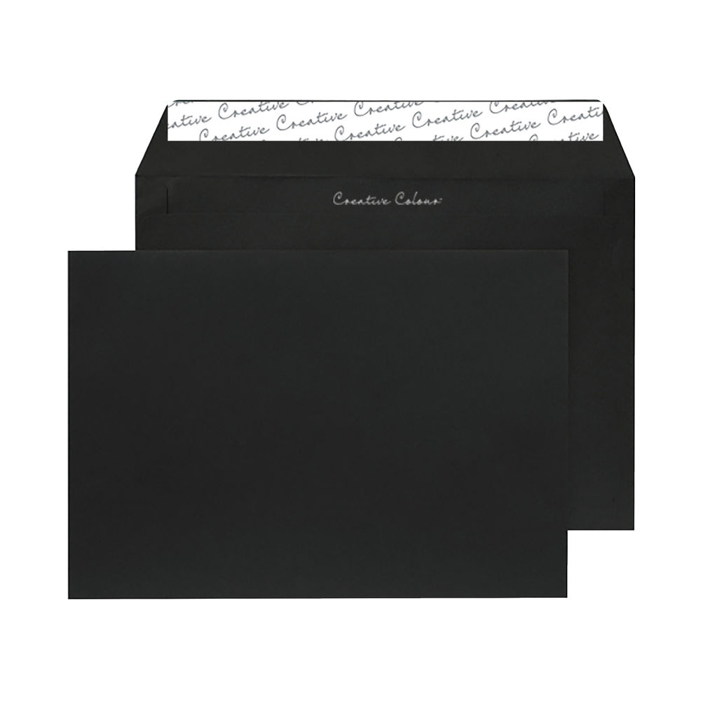 C5 Wallet Envelope Peel and Seal 120gsm Jet Black (Pack of 250)