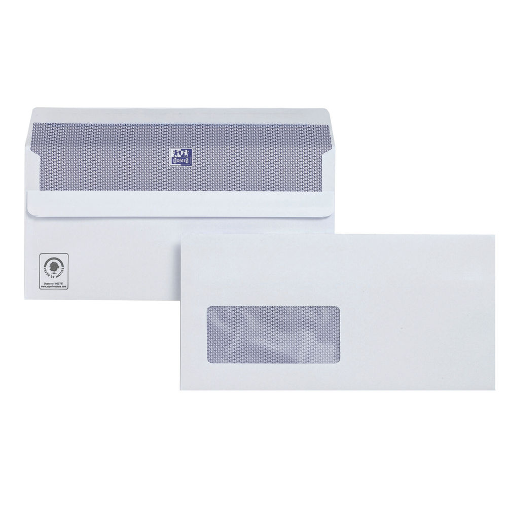 Plus Fabric DL White 120gsm Self Seal Window Envelope (Pack of 250) - C23370