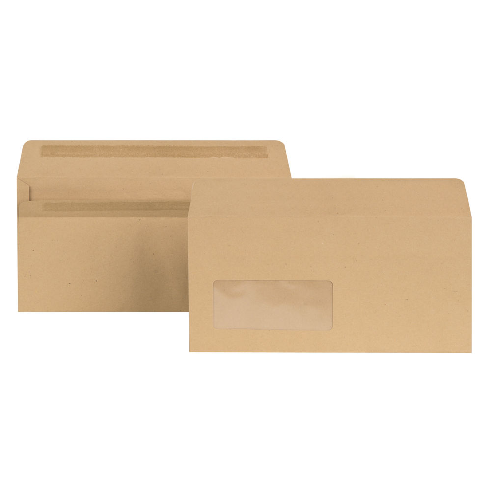 New Guardian Manilla Self Seal DL Window Envelopes 80gsm (Pack of 1000) - E22211