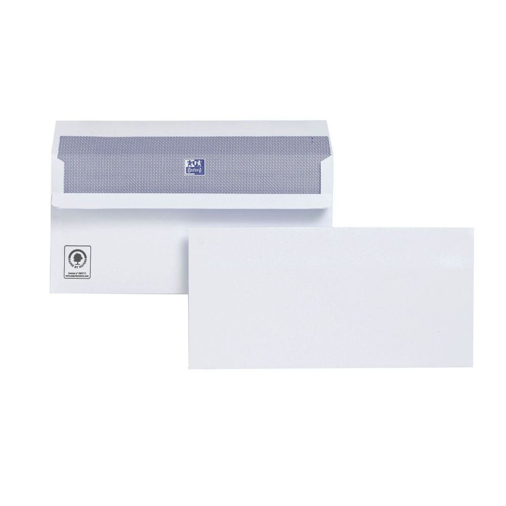 Plus Fabric DL Envelopes Wallet Self Seal 120gsm White (Pack of 500) H25470