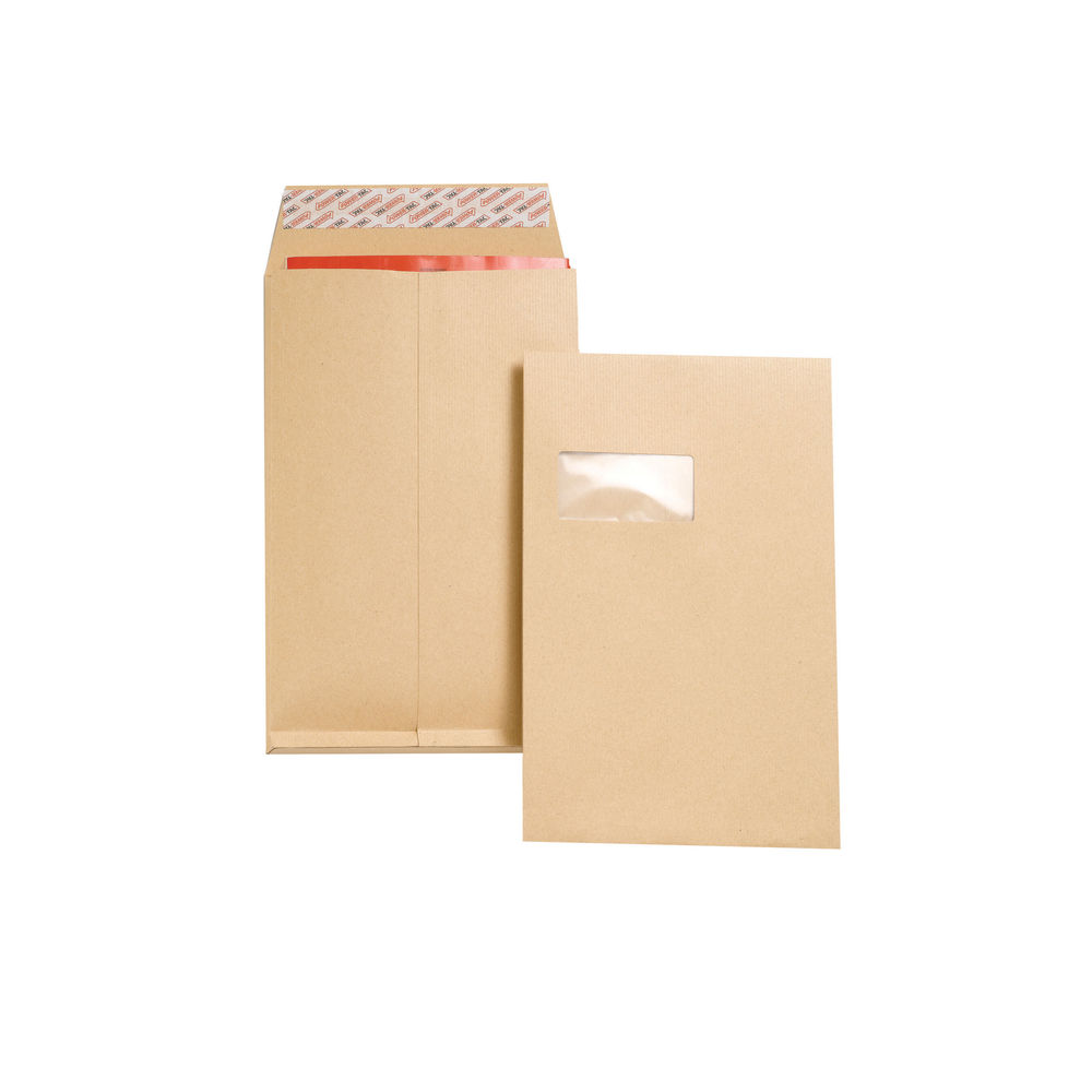 New Guardian Window Peel and Seal C4 Gusset Envelopes 130gsm (Pk100) J27366