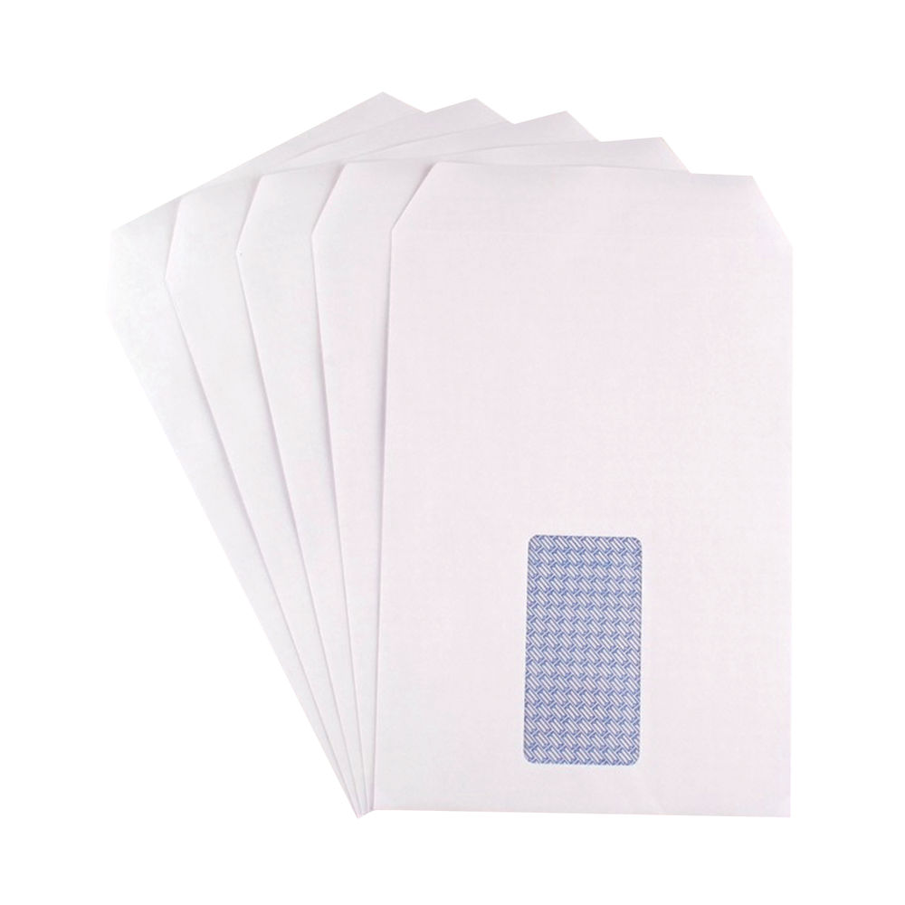 Q-Connect C5 Envelopes Window Pocket Self Seal 90gsm White (Pack of 20x25) KF02718