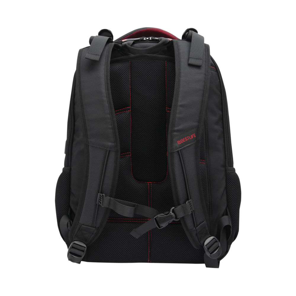 BestLife 17 Inch Gaming Snake Eye Backpack with USB Connector Black