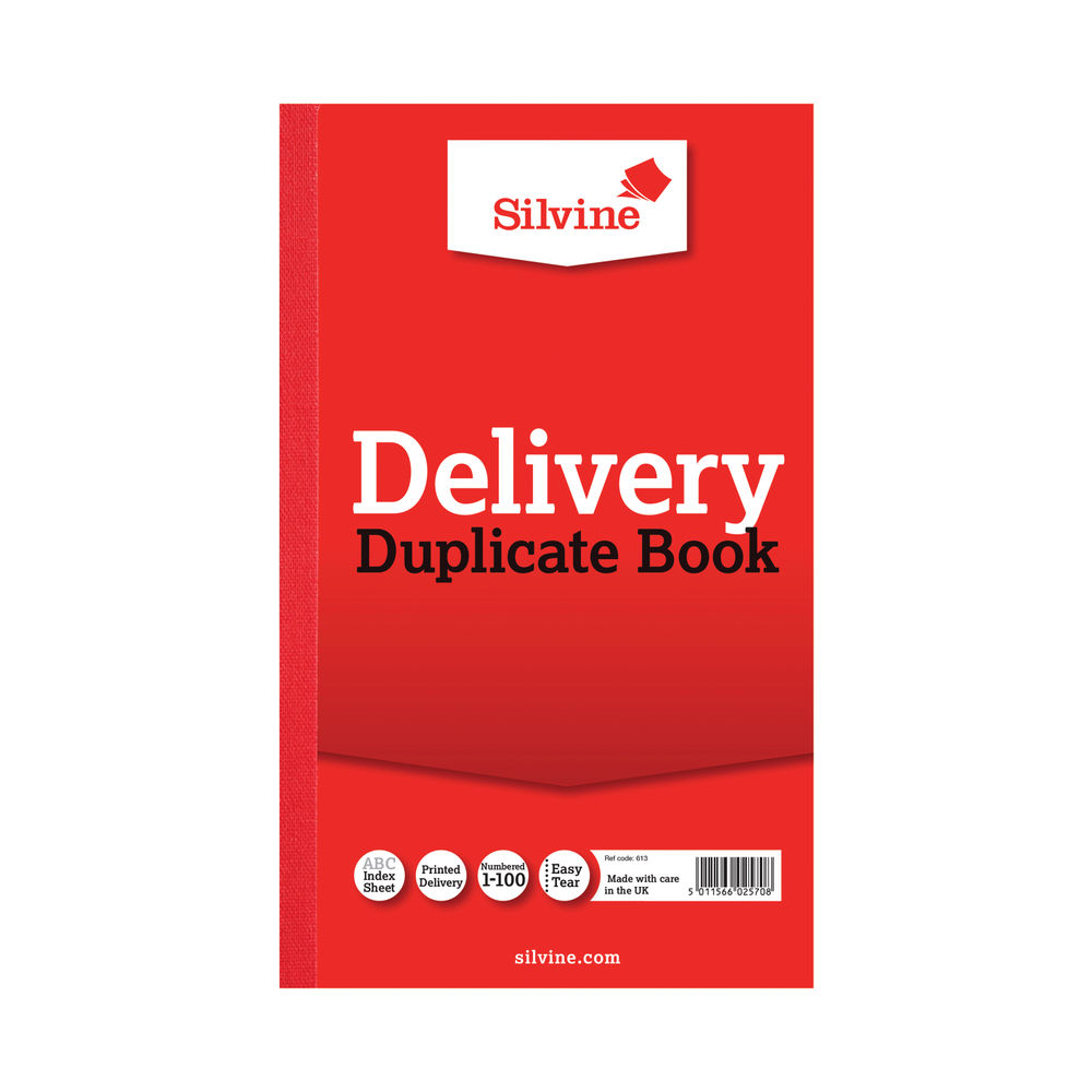 Silvine Duplicate Delivery Book 210x127mm (Pack of 6) 613-T