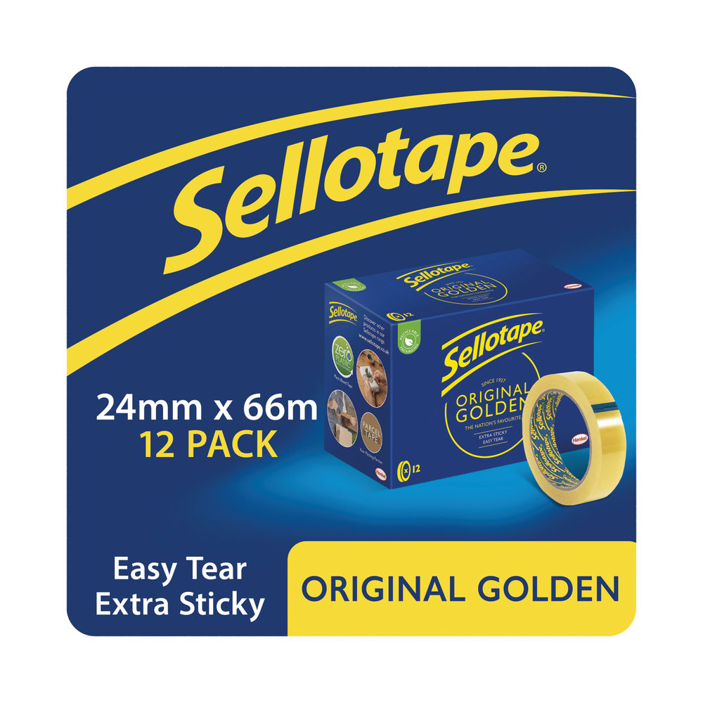 Sellotape 24mm x 66m Clear Tape (Pack of 12) - 1443268