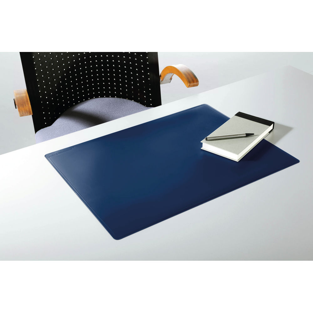 Durable Desk Mat Contoured Edge 530 x 400mm Dark Blue