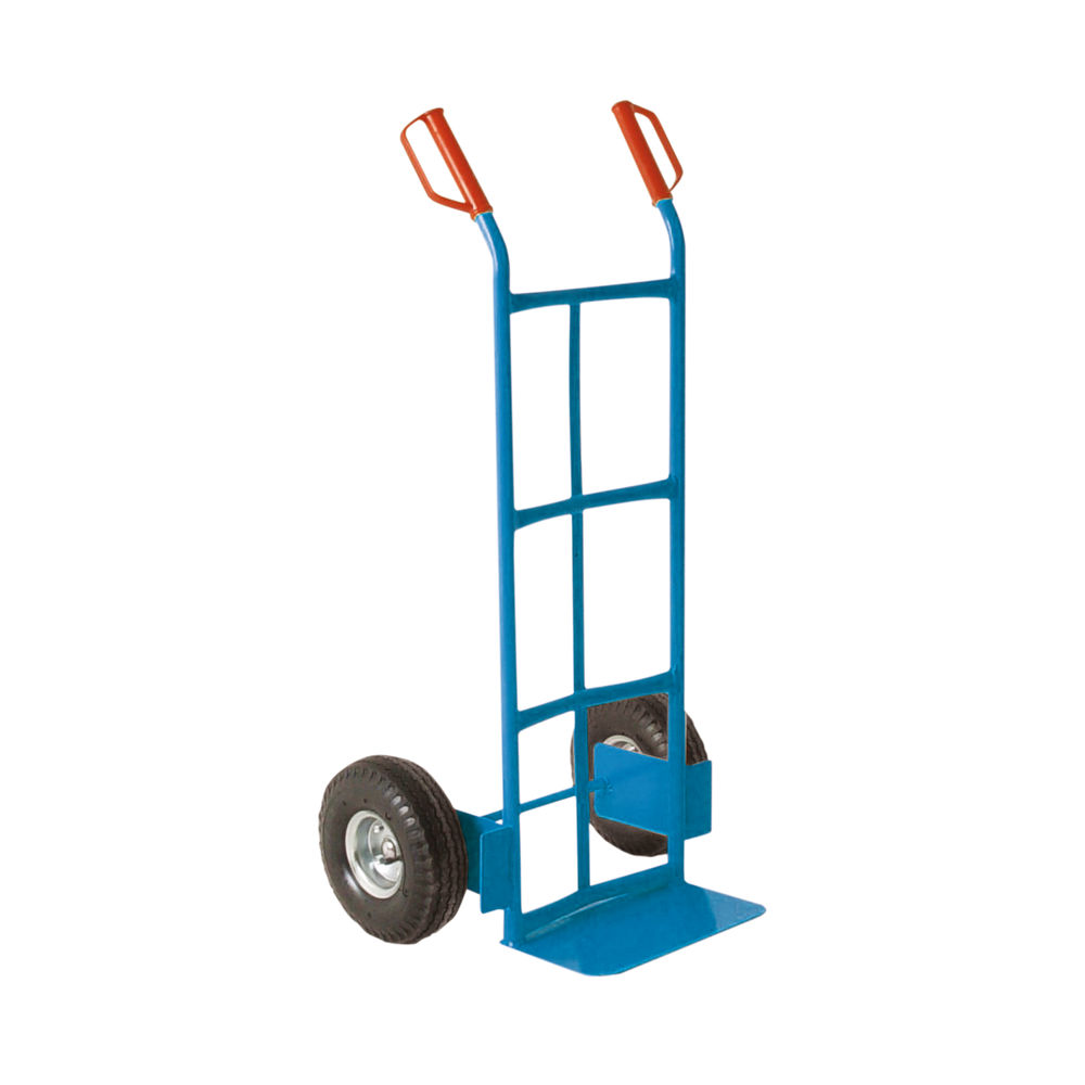 Traditional Tubular Hand Truck Capacity 100kg Blue 382070