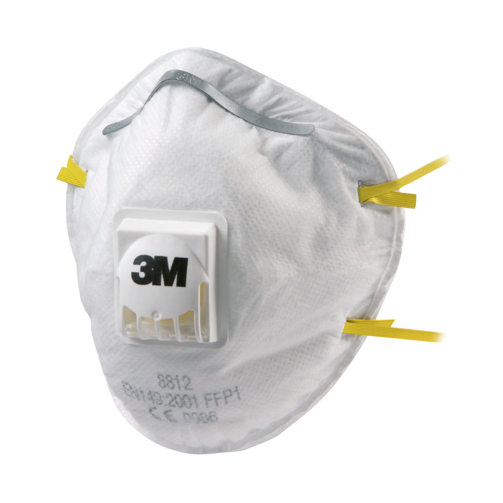 3M FFP1 Valved Respirator 8812 (Pack of 10) GT500075194