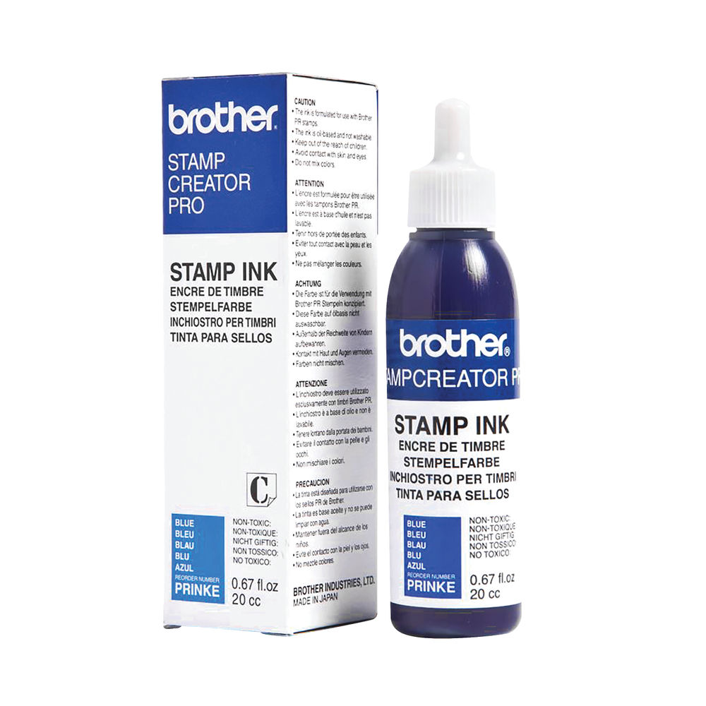 Brother Stamp Creator Ink Refill Bottle Blue PRINKE
