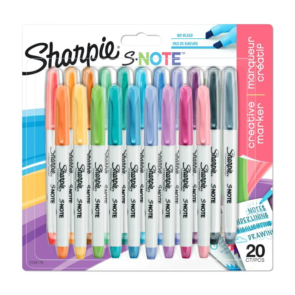 Sharpie S Note Creative Marker Pens, Pack of 20 | 2139179